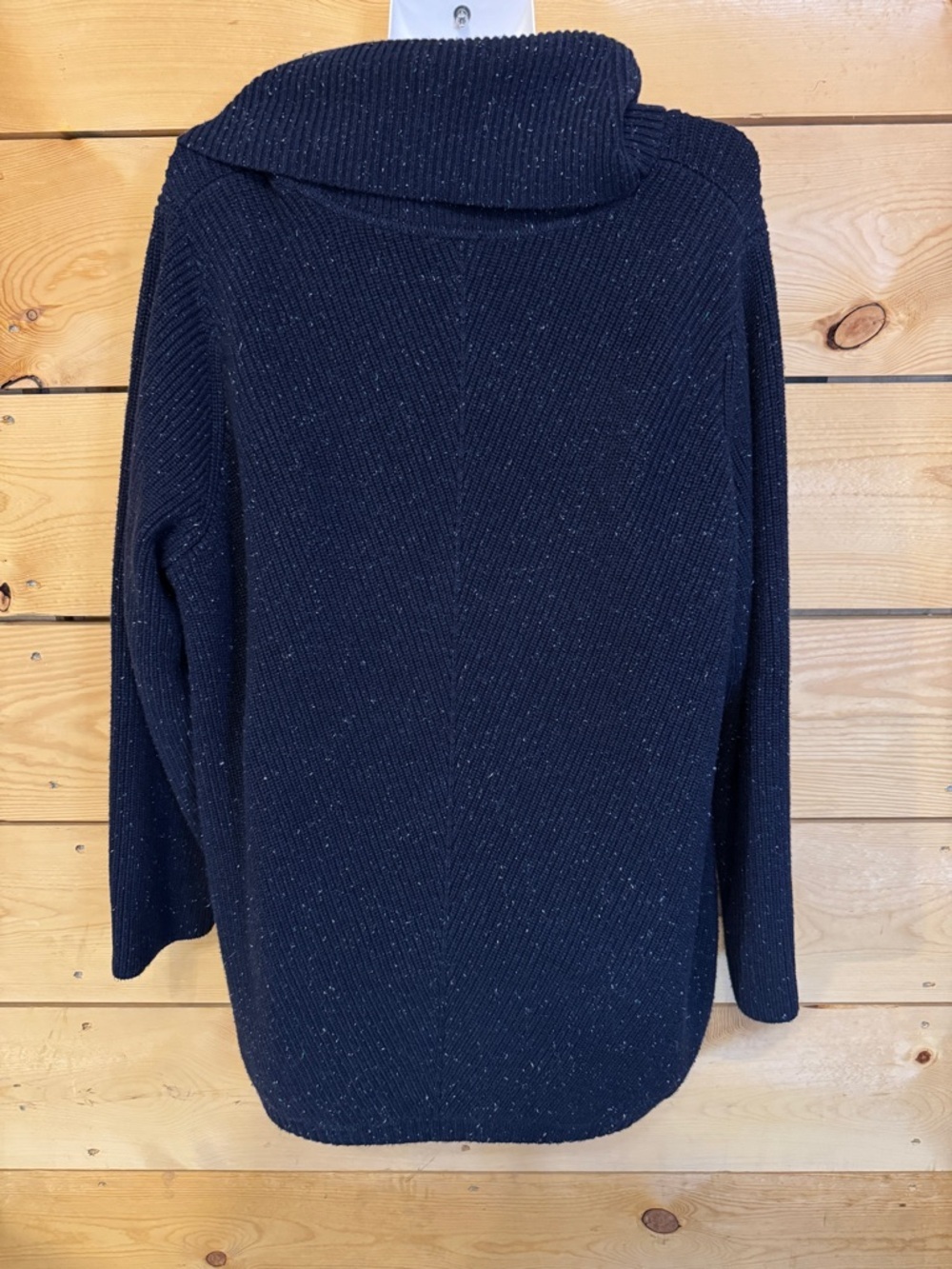 Talbots Plus Womens Navy Blue Cowl Neck Sweater 2X Cozy Knit - Picture 7 of 8